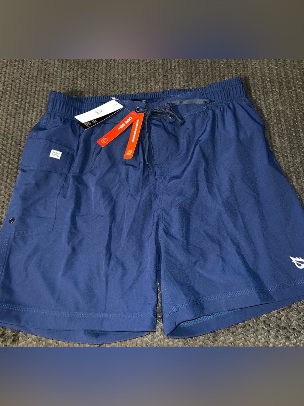 Baleaf Navy Blue women's Swim Hybrids with Drawstring